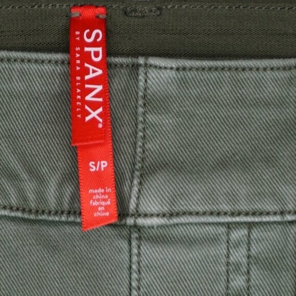 New Spanx Stretch Twill Ankle Cargo Pant in Soft Sage size S - Picture 7 of 16